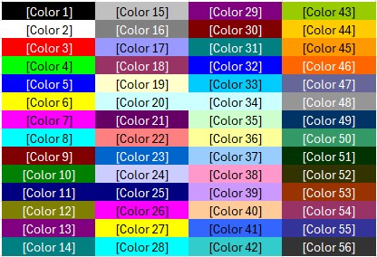 Excel custom number format colors
