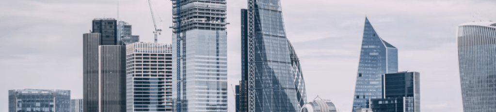 City of London skyline with skyscrapers
