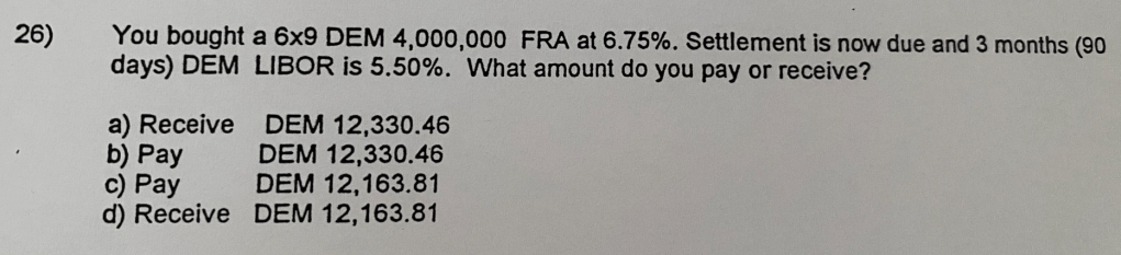 DEM FRA LIBOR question